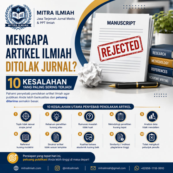 Mengapa Artikel Ilmiah Ditolak Jurnal? 10 Kesalahan yang Paling Sering Terjadi