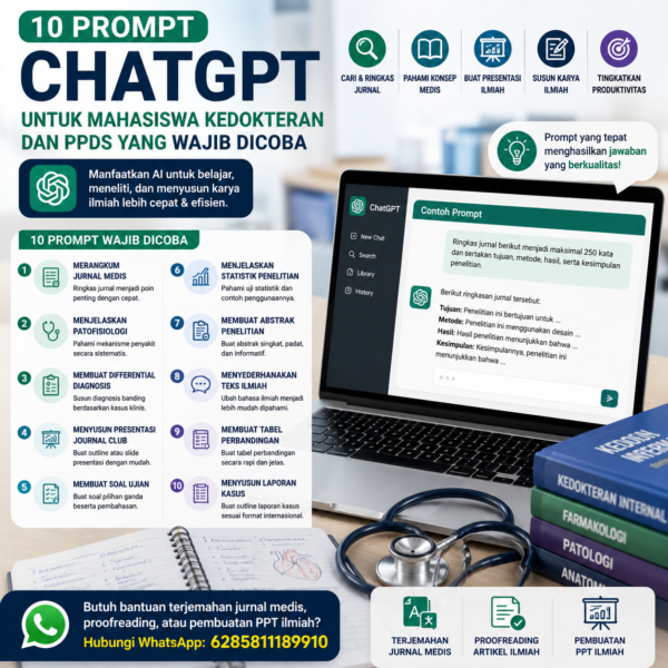 10 Prompt ChatGPT untuk Mahasiswa Kedokteran dan PPDS yang Wajib Dicoba
