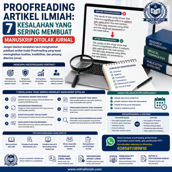 Proofreading Artikel Ilmiah Kesalahan yang Sering Membuat Manuskrip Ditolak Jurnal