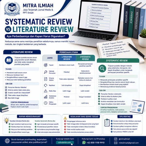 Apa Perbedaan Systematic Review dan Literature Review dan Kapan Harus Digunakan